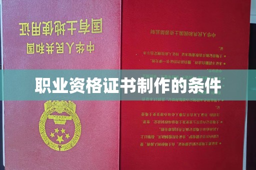 霍邱职业资格证书制作的条件