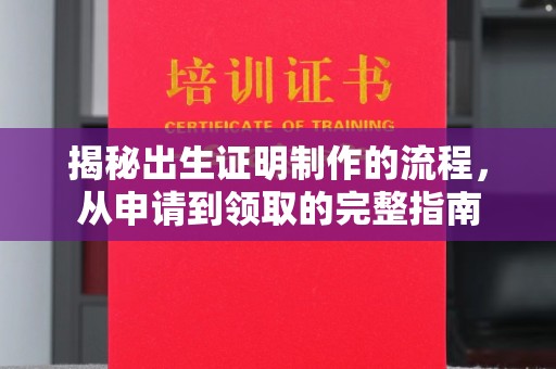 霍邱揭秘出生证明制作的流程，从申请到领取的完整指南